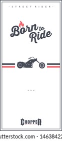 chopper custom motorcycle bike flyer brochure poster template