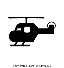 Chopper flying helicopter transport icon | Black Vector illustration |