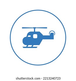 Chopper flying helicopter transport icon | Circle version icon |