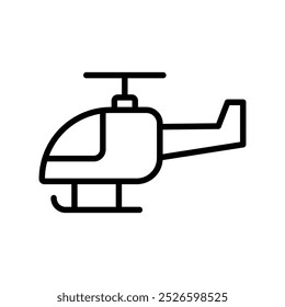 chopper icon. Outline style design isolated on white background