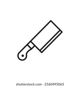 Chopper knife icon Black and white logo