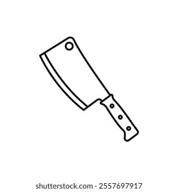 Chopper knife icon Isolated flat vector in outline