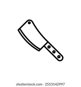 Icono de cuchillo picador logotipo lineal aislado
