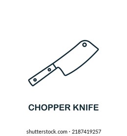 Chopper Knife icon. Monochrome simple Cooking icon for templates, web design and infographics