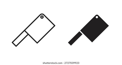 Choppermesser-Symbol auf weißem Hintergrund. Stock-Vektorsymbol