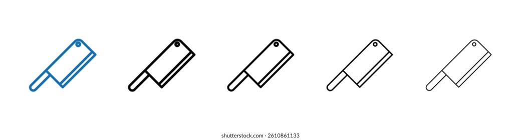 Chopper knife icon Outline vector logo for web ui