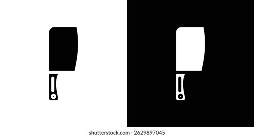 Chopper knife icon in solid flat trendy design style.