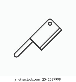 Icono de cuchillo picador en líneas negras delgadas