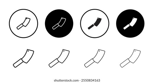 Icono de cuchillo picador Ilustración plana de línea delgada