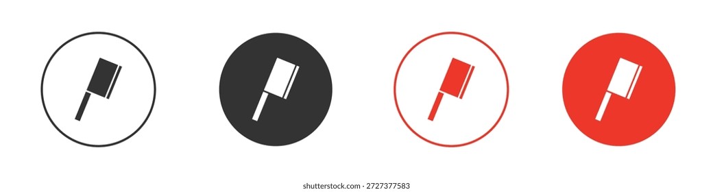 Icono de cuchillo picador para ui o ux aislado en blanco para App móvil, editable