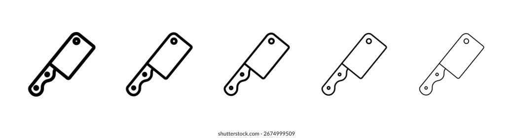 Colección de Vector de icono de cuchillo picador. EPS 10