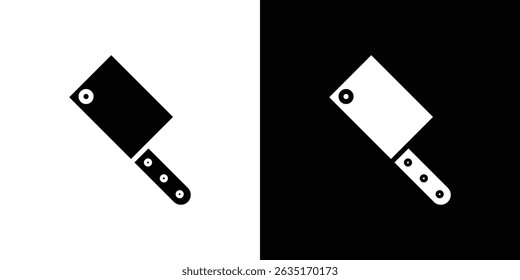 Chopper knife icon Vector in flat style. Collection silhouettes