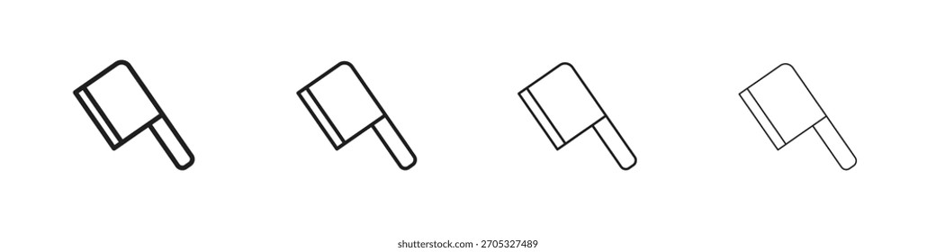 Iconos de cuchillo picador en Elementos negros de línea simple.