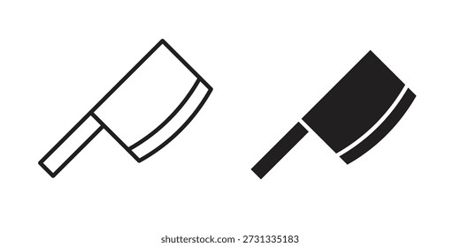 Iconos de cuchillo picador sobre fondo blanco. Signo de Vector de línea, símbolo para Web y móvil