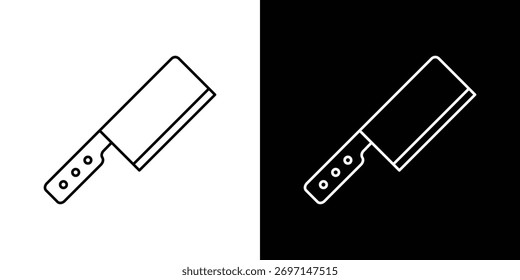 Iconos de cuchillo picador. simple, golpe, iconos negros