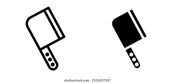 Chopper knife liner icon vector set.