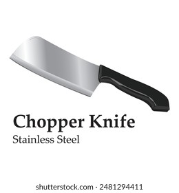 Chopper Knife Stainless Steel Illustration Vector Based