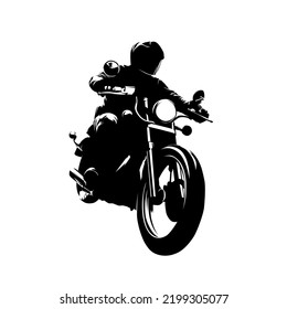 Chopper Motorbike Isolated Vector Silhouette Ink Stock Vector (Royalty ...