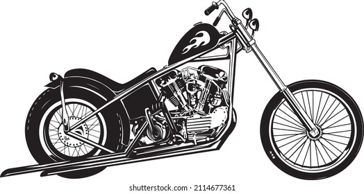 chopper motorcycle america style knucklehead