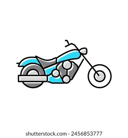 Vector de color de la motocicleta chopper. símbolo de la motocicleta chopper. ilustración de símbolo aislado