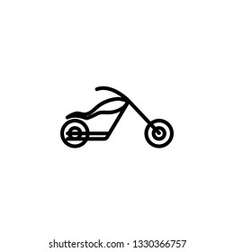 chopper motorcycle icon. line style icon vector illustration. vehicle icon stock