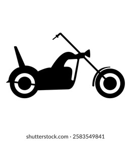 Chopper motorcycle icon. Vector image