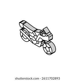 chopper motorcycle isometric icon vector. chopper motorcycle sign. isolated symbol illustration