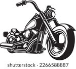 Chopper Motorcycle Logo Monochrome Design Style