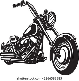 Chopper Motorcycle Logo Monochrome Design Style