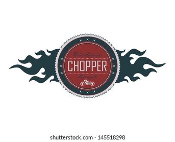 chopper motorcycle sticker