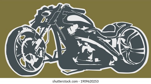 motocicleta de helicóptero en estilo de arte vacacional