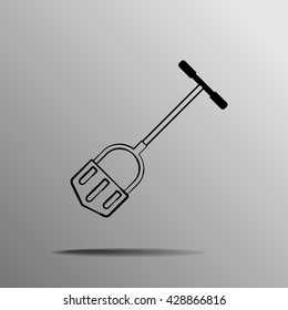 Chopper on a gray background black icon