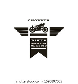 Chopper Retro Motorcycle Badges Logo