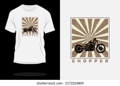 Chopper retro vintage t shirt design