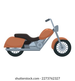 Chopper ride icon cartoon vector. Bike road. Motor sport