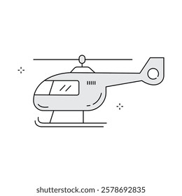 Chopper Rotor Helicopter Vector Icon design