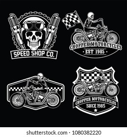 Chopper set black white