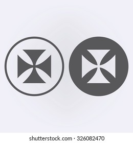 Choppers cross icon set in circle . Vector illustration