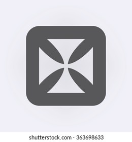Choppers cross icon . Vector illustration