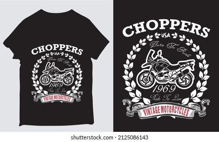 choppers motorcycle t-shirt design choppers