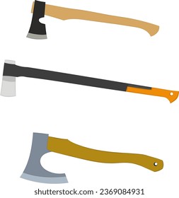 Chopping ax vector of different shapes