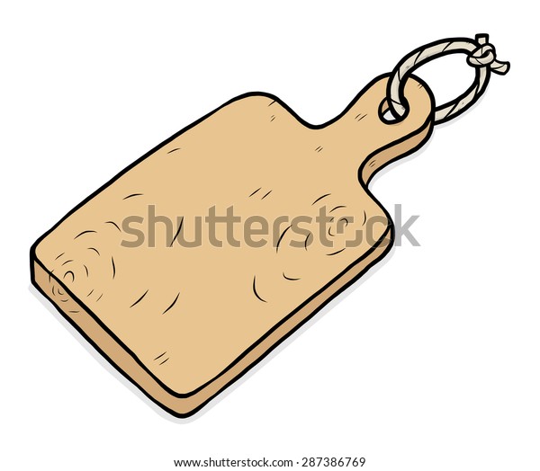 Chopping Block Cartoon Vector Illustration Hand Stock Vector (Royalty