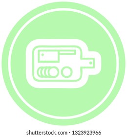 símbolo de icono circular del tablero de cambios