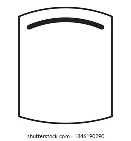 Pappe, Pappsymbol. Element der Küchengeräte Symbol für mobiles Konzept und Web-Apps. Schnittpappe-Symbol kann für Web und Mobile verwendet werden