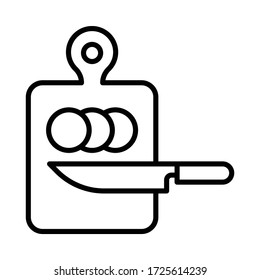 chopping board icon kitchen utensil vector