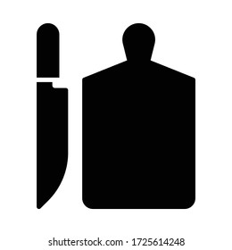 chopping board icon kitchen utensil vector