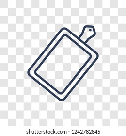 Chopping board icon. Trendy linear Chopping board logo concept on transparent background from kitchen collection