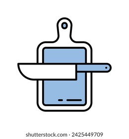 Chopping Board icon vector strock illustration
