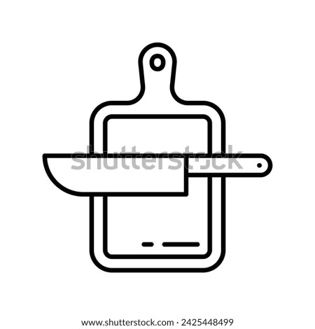 Chopping Board icon vector strock illustration