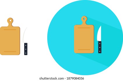 Tabuleiro de corte, ilustração, vetor sobre fundo branco.